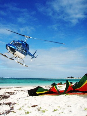 Helicopter shouting by